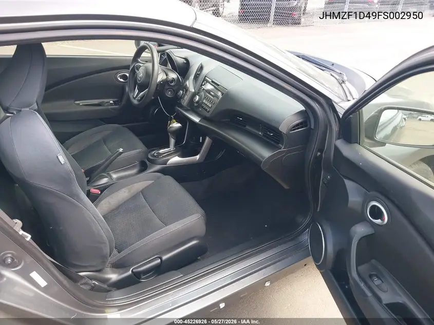 2015 Honda Cr-Z VIN: JHMZF1D49FS002950 Lot: 45226926