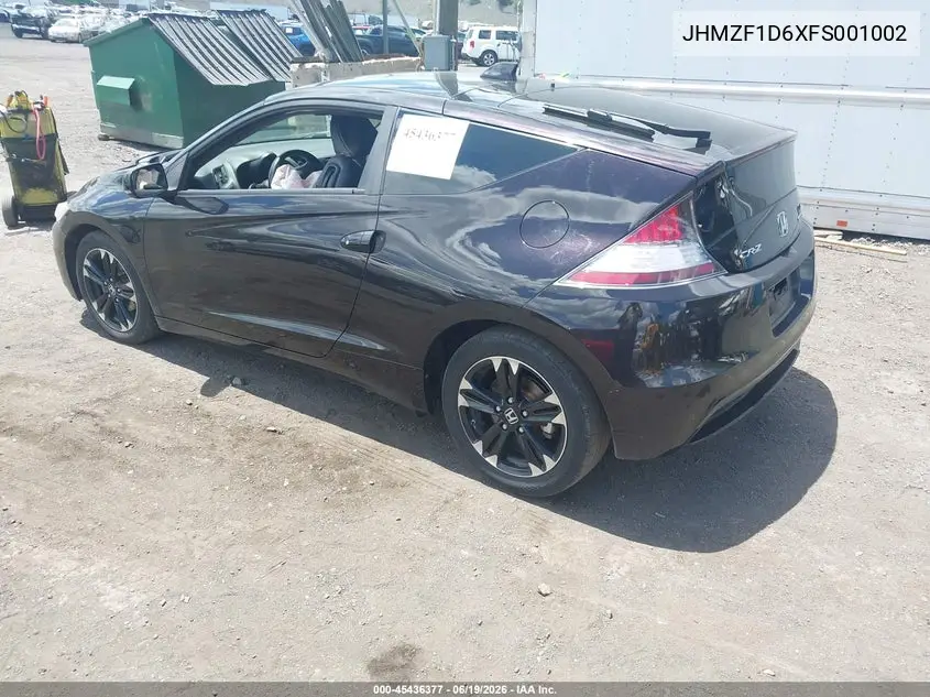 2015 Honda Cr-Z Ex VIN: JHMZF1D6XFS001002 Lot: 45436377