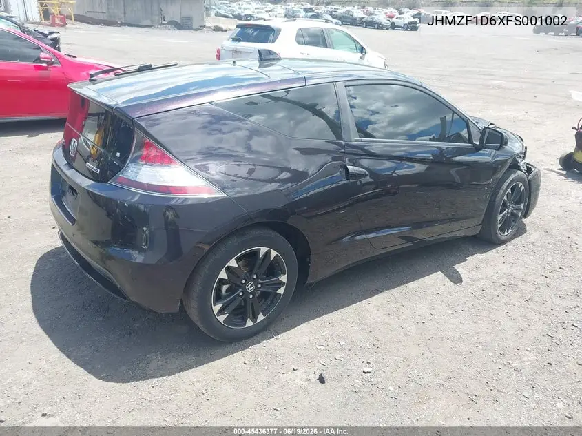 2015 Honda Cr-Z Ex VIN: JHMZF1D6XFS001002 Lot: 45436377