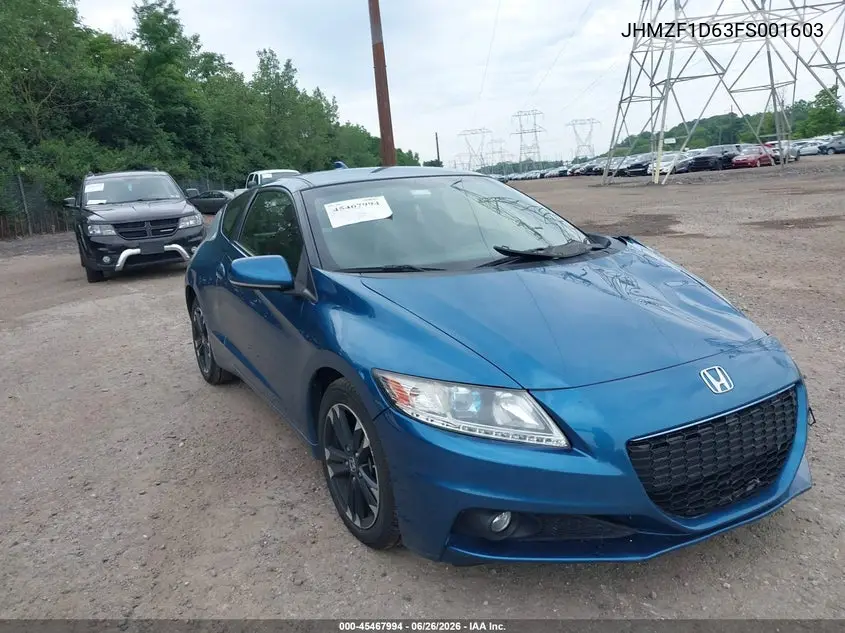 2015 Honda Cr-Z Ex VIN: JHMZF1D63FS001603 Lot: 45467994