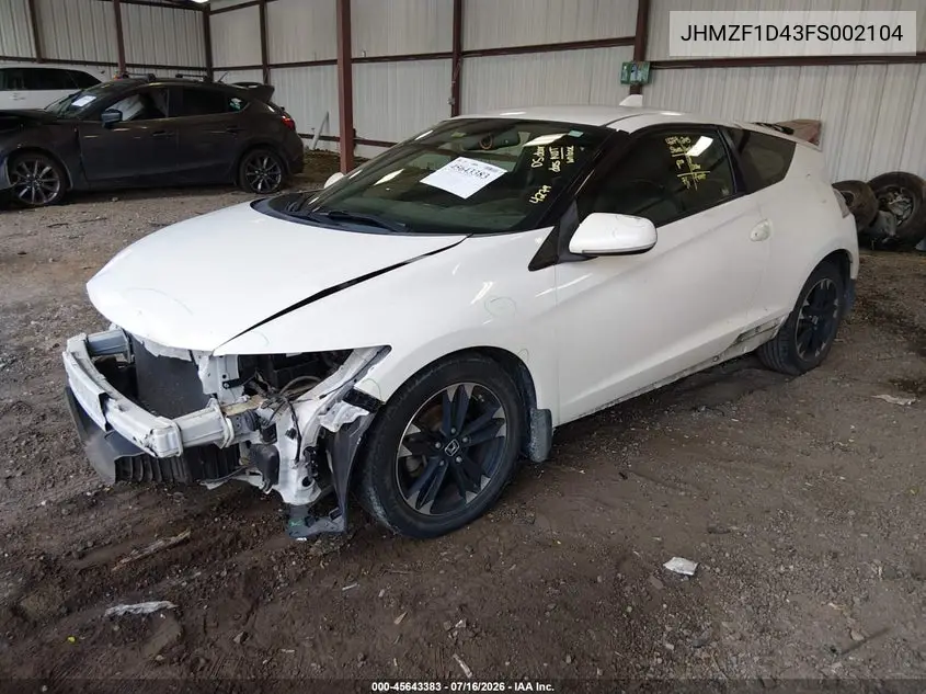 2015 Honda Cr-Z VIN: JHMZF1D43FS002104 Lot: 45643383