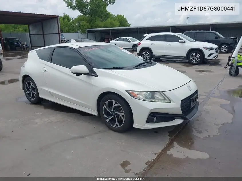 2016 Honda Cr-Z Ex/Ex-L Navi VIN: JHMZF1D67GS000441 Lot: 45262632