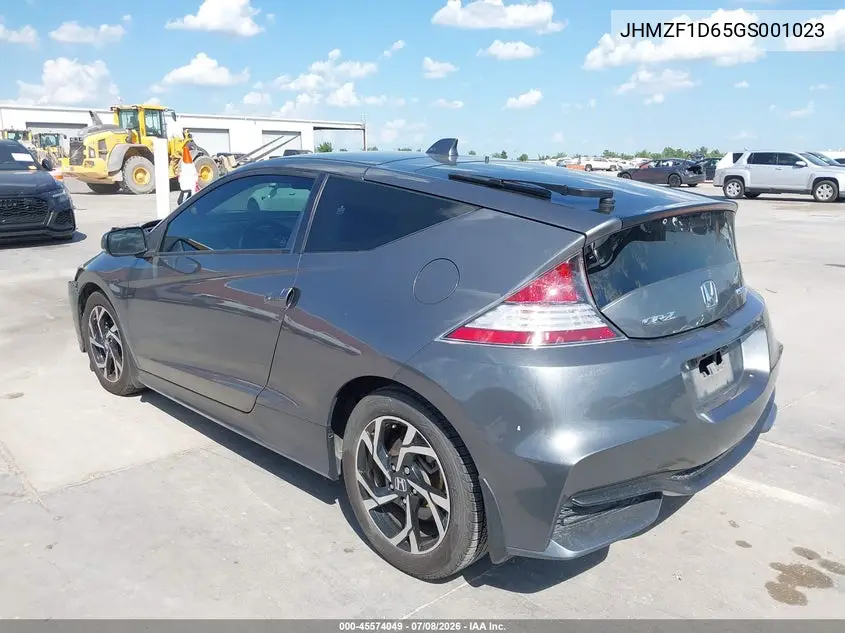 2016 Honda Cr-Z Ex/Ex-L Navi VIN: JHMZF1D65GS001023 Lot: 45574049
