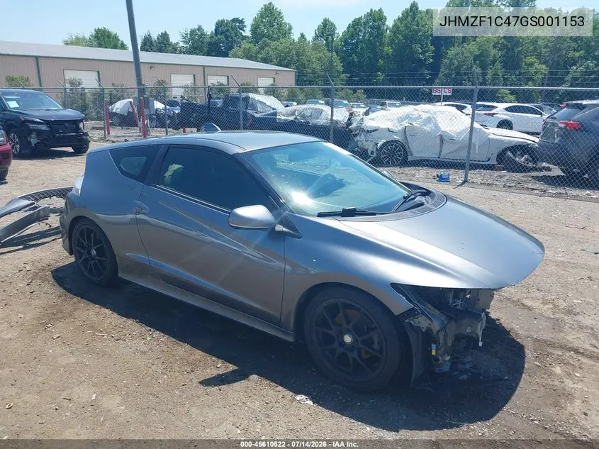 2016 Honda Cr-Z Lx VIN: JHMZF1C47GS001153 Lot: 45610522