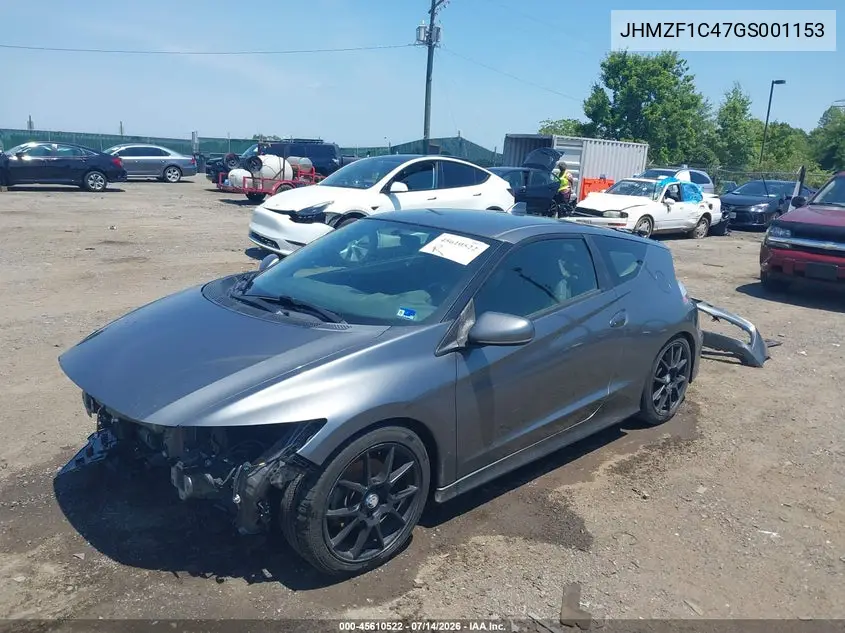 2016 Honda Cr-Z Lx VIN: JHMZF1C47GS001153 Lot: 45610522