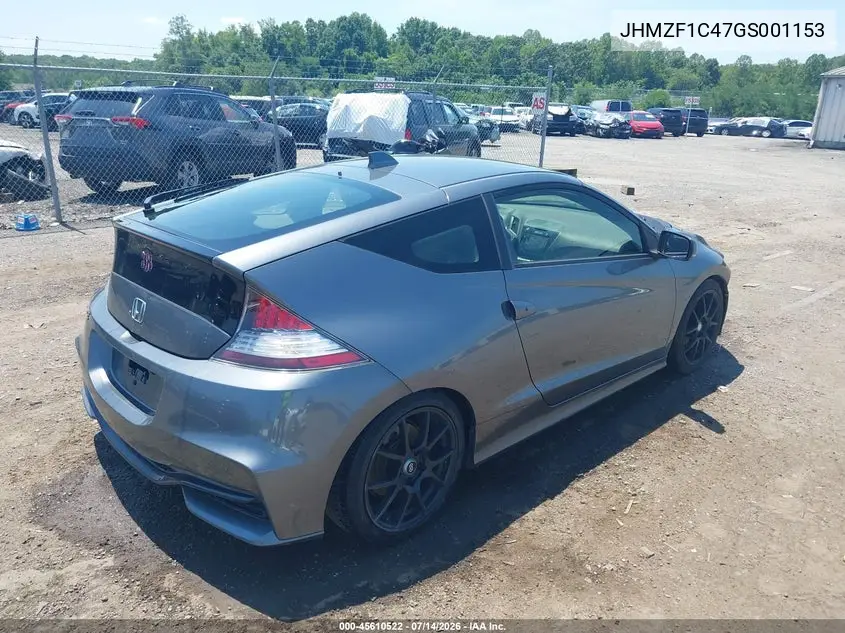 2016 Honda Cr-Z Lx VIN: JHMZF1C47GS001153 Lot: 45610522