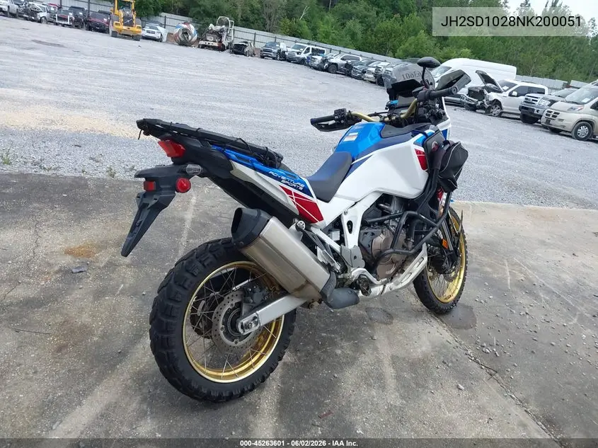 2022 Honda Crf1100 A4 VIN: JH2SD1028NK200051 Lot: 45263601