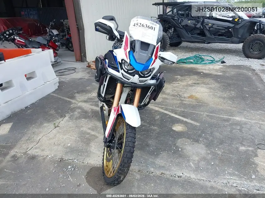 2022 Honda Crf1100 A4 VIN: JH2SD1028NK200051 Lot: 45263601