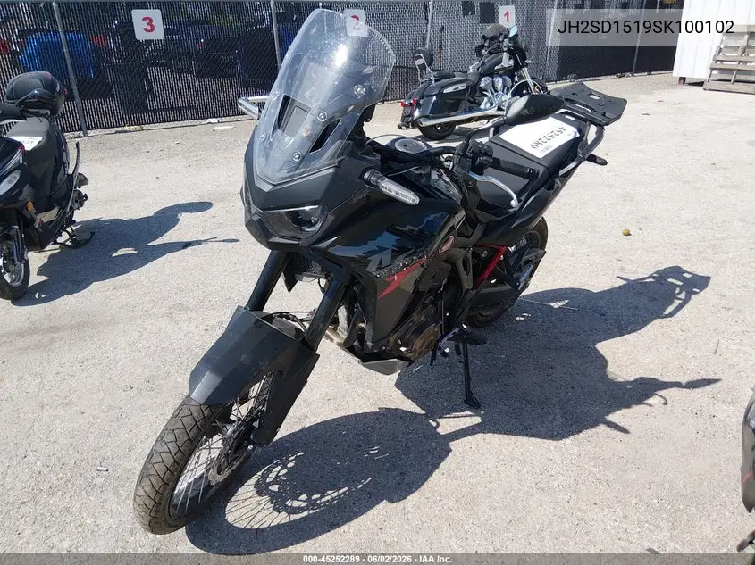 2025 Honda Crf1000 A VIN: JH2SD1519SK100102 Lot: 45252289