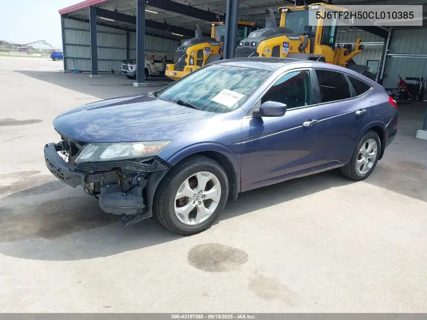 2012 Honda Crosstour Ex-L VIN: 5J6TF2H50CL010385 Lot: 43197360