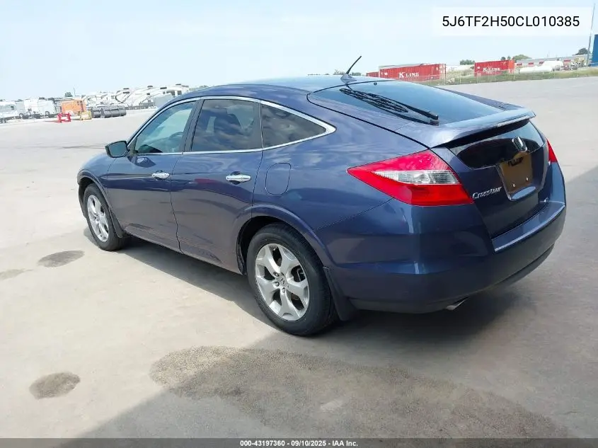 2012 Honda Crosstour Ex-L VIN: 5J6TF2H50CL010385 Lot: 43197360