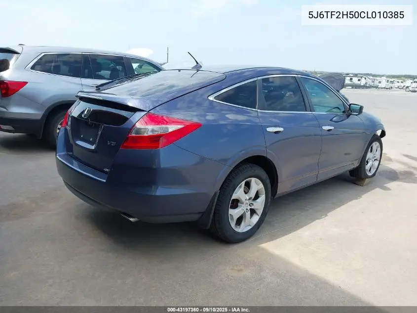 2012 Honda Crosstour Ex-L VIN: 5J6TF2H50CL010385 Lot: 43197360