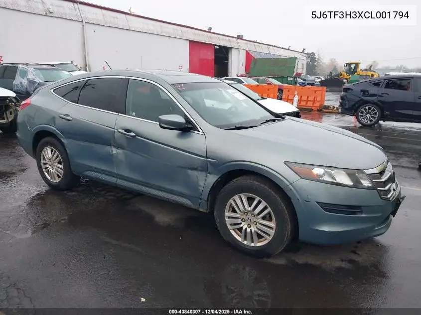 2012 Honda Crosstour 2.4 Ex VIN: 5J6TF3H3XCL001794 Lot: 43840307