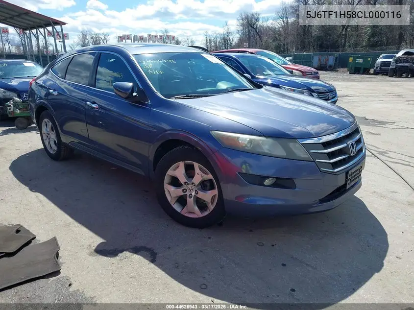 2012 Honda Crosstour Ex-L VIN: 5J6TF1H58CL000116 Lot: 44626943