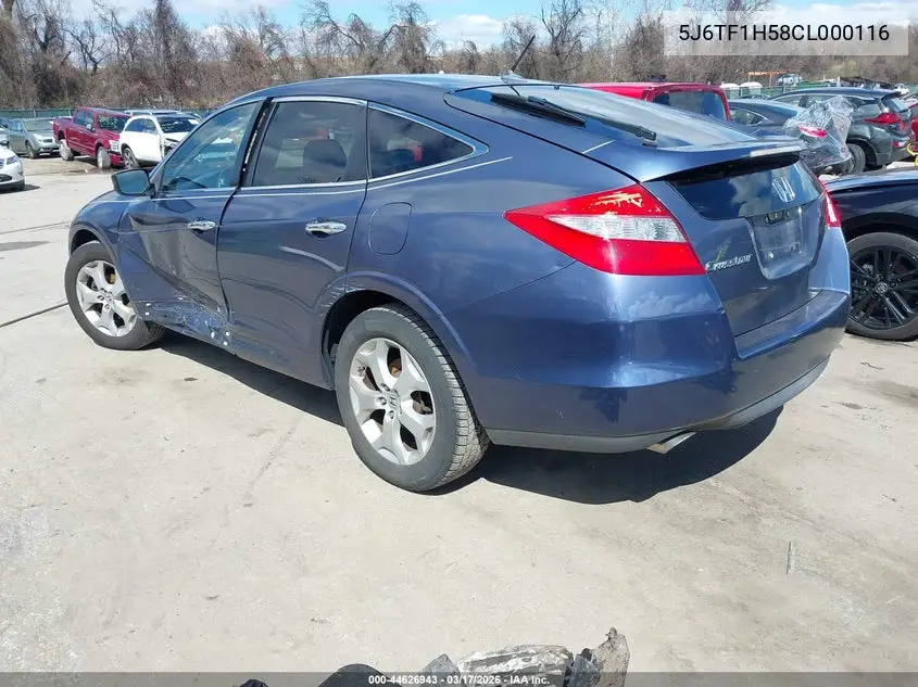 2012 Honda Crosstour Ex-L VIN: 5J6TF1H58CL000116 Lot: 44626943