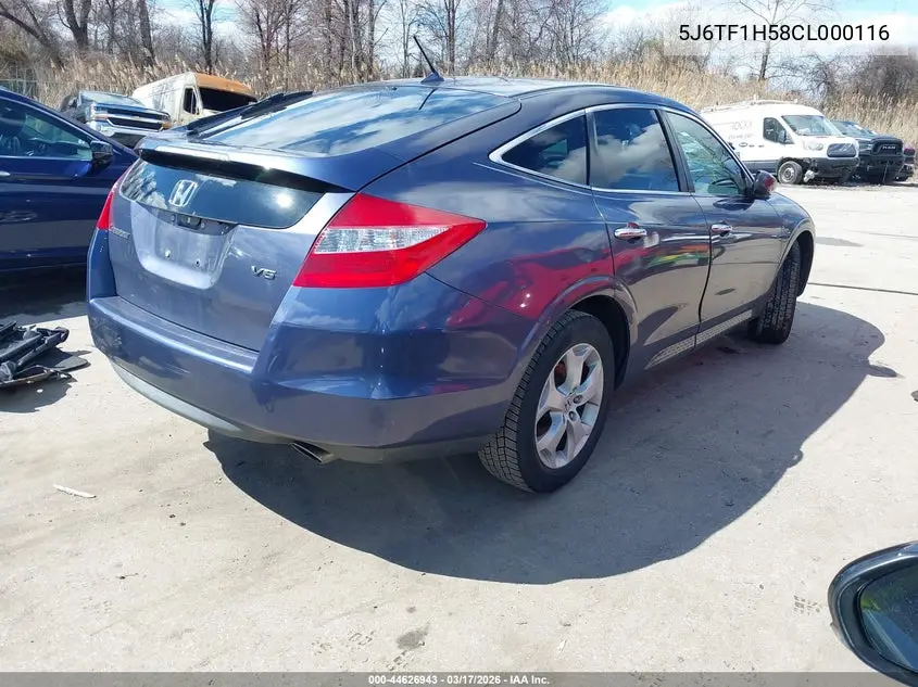 2012 Honda Crosstour Ex-L VIN: 5J6TF1H58CL000116 Lot: 44626943