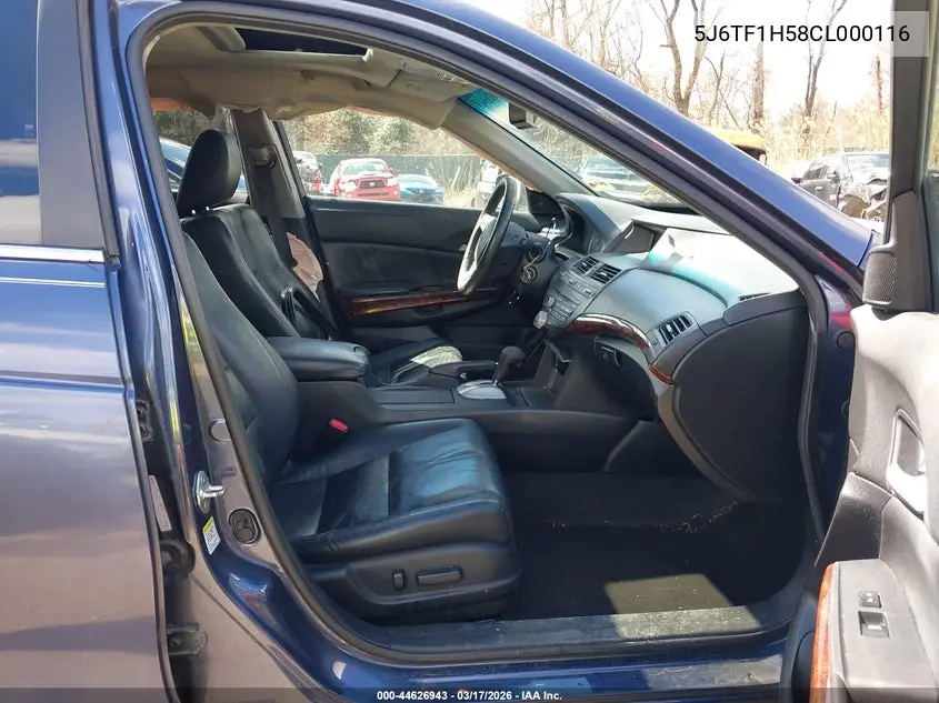 2012 Honda Crosstour Ex-L VIN: 5J6TF1H58CL000116 Lot: 44626943