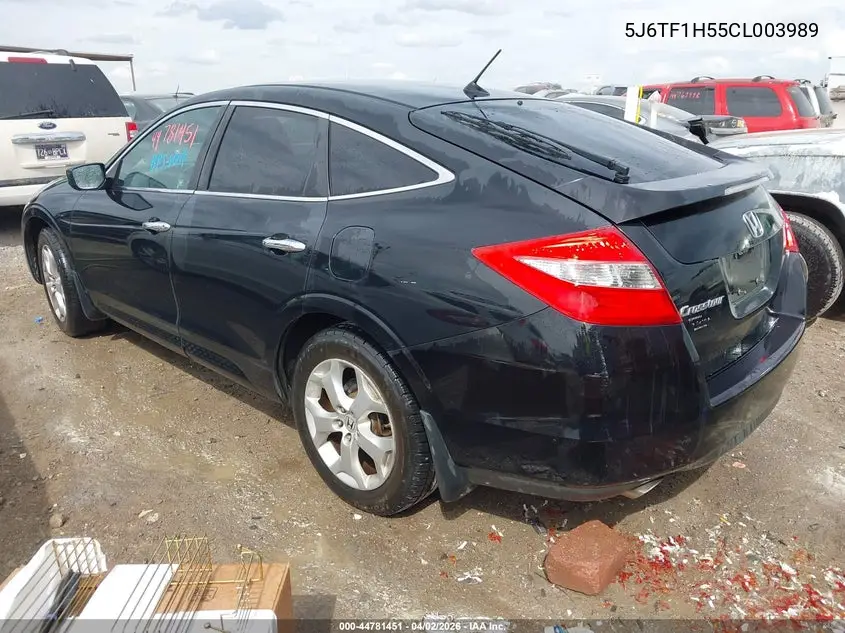 2012 Honda Crosstour Ex-L VIN: 5J6TF1H55CL003989 Lot: 44781451