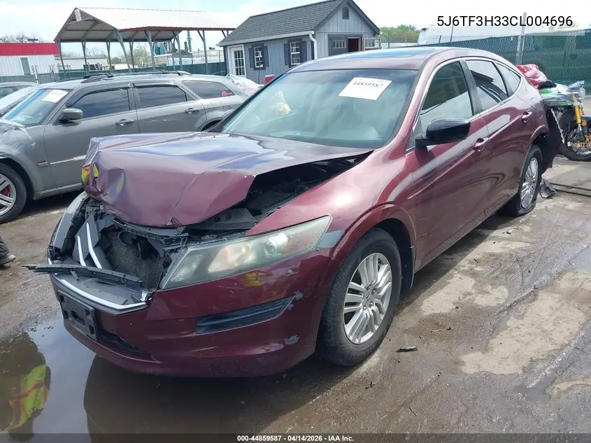 2012 Honda Crosstour 2.4 Ex VIN: 5J6TF3H33CL004696 Lot: 44859587