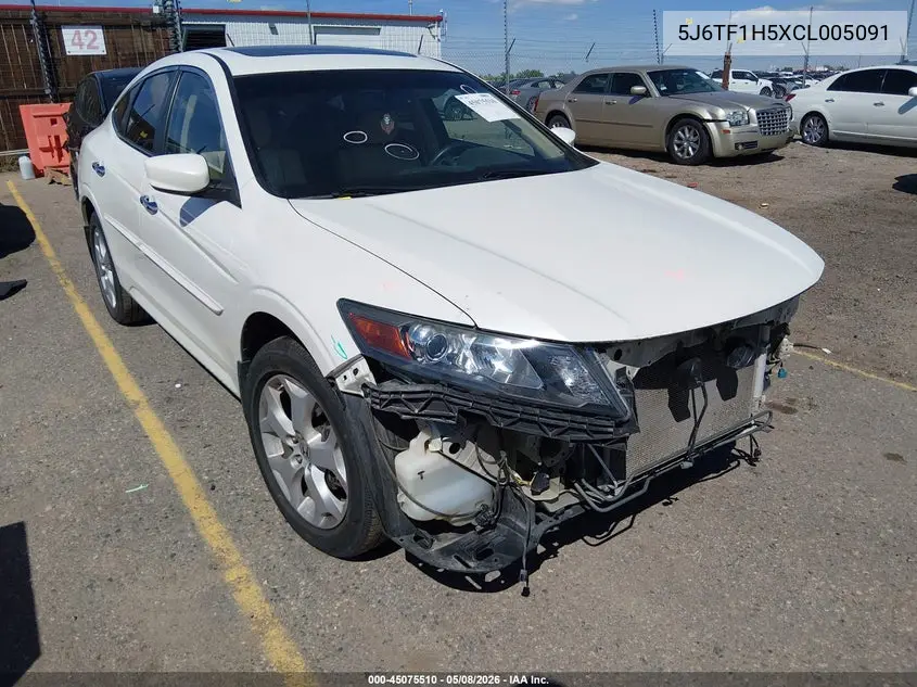 2012 Honda Crosstour Ex-L VIN: 5J6TF1H5XCL005091 Lot: 45075510