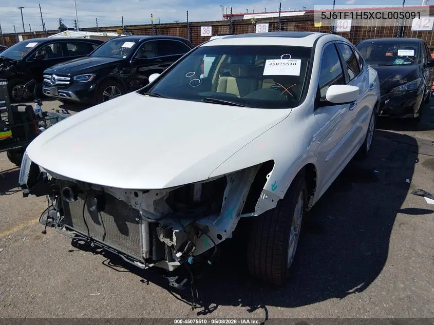 2012 Honda Crosstour Ex-L VIN: 5J6TF1H5XCL005091 Lot: 45075510