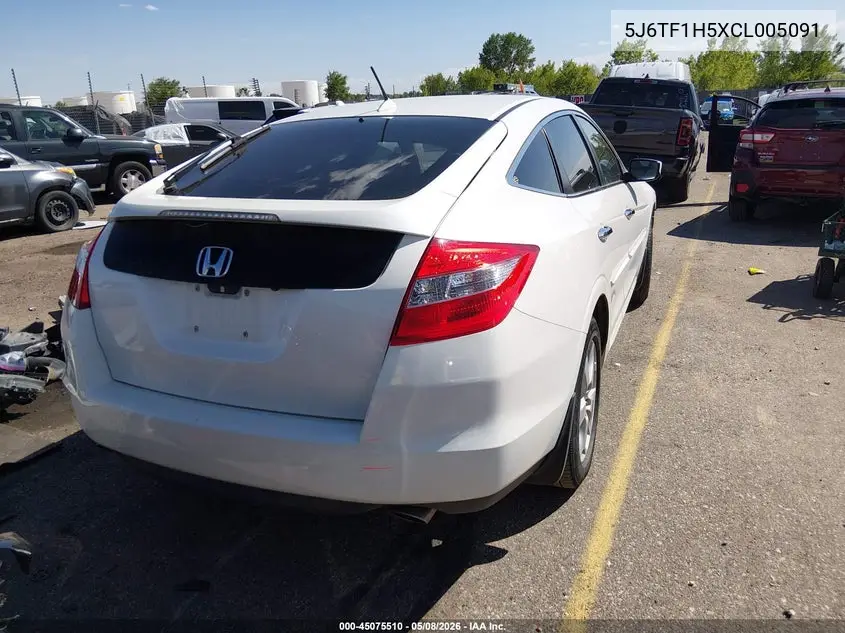 2012 Honda Crosstour Ex-L VIN: 5J6TF1H5XCL005091 Lot: 45075510