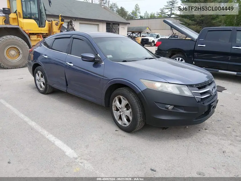 2012 Honda Crosstour Ex-L VIN: 5J6TF2H53CL004449 Lot: 45097524