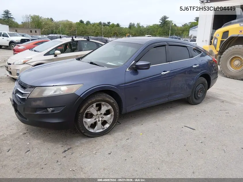 2012 Honda Crosstour Ex-L VIN: 5J6TF2H53CL004449 Lot: 45097524