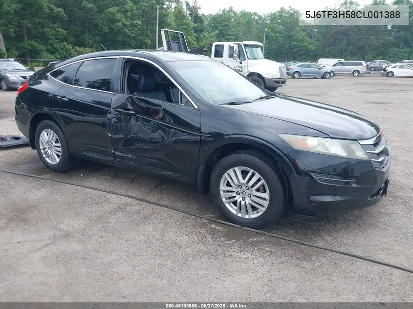2012 Honda Crosstour 2.4 Ex-L VIN: 5J6TF3H58CL001388 Lot: 45193856