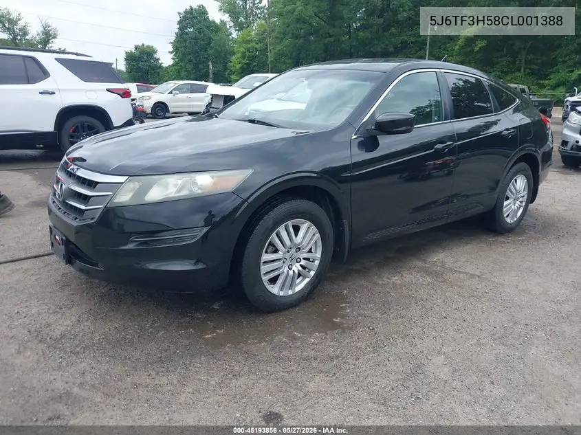 2012 Honda Crosstour 2.4 Ex-L VIN: 5J6TF3H58CL001388 Lot: 45193856