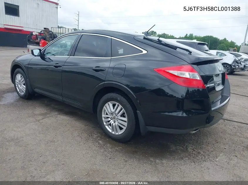 2012 Honda Crosstour 2.4 Ex-L VIN: 5J6TF3H58CL001388 Lot: 45193856