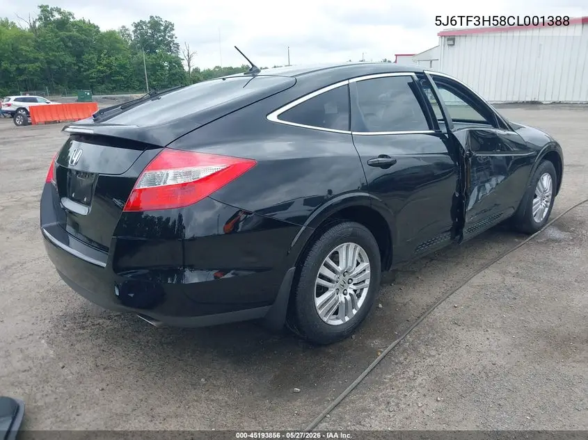 2012 Honda Crosstour 2.4 Ex-L VIN: 5J6TF3H58CL001388 Lot: 45193856