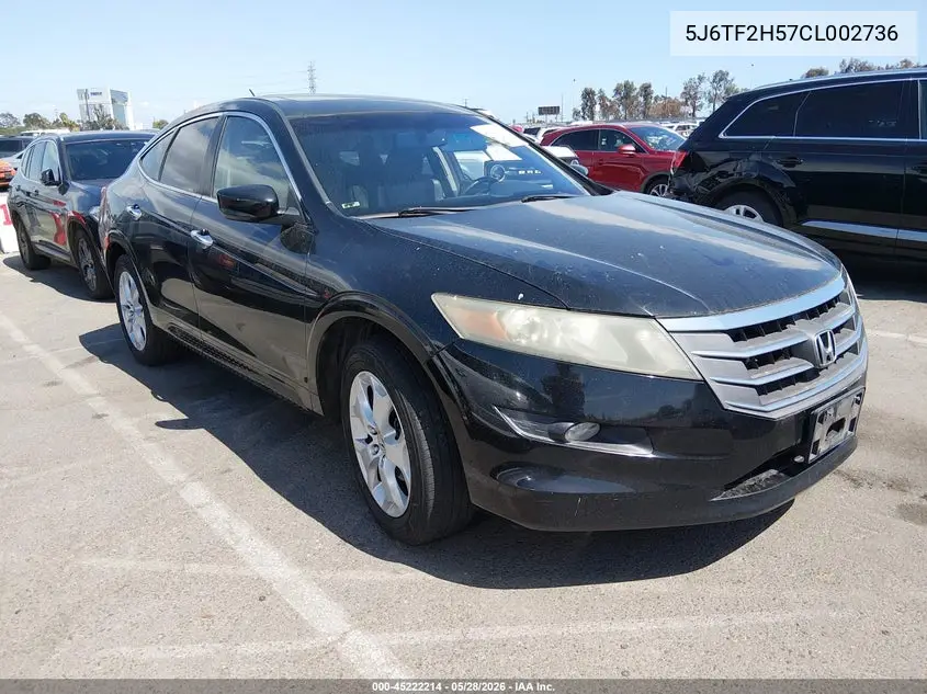 2012 Honda Crosstour Ex-L VIN: 5J6TF2H57CL002736 Lot: 45222214