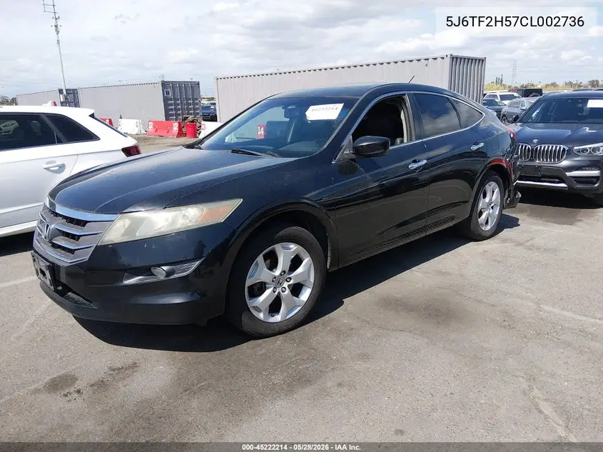 2012 Honda Crosstour Ex-L VIN: 5J6TF2H57CL002736 Lot: 45222214