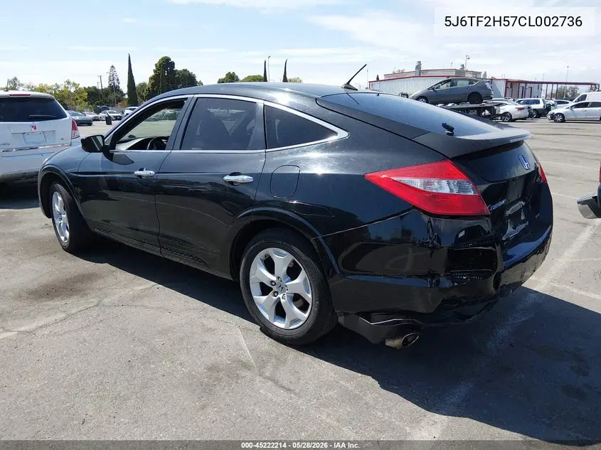 2012 Honda Crosstour Ex-L VIN: 5J6TF2H57CL002736 Lot: 45222214