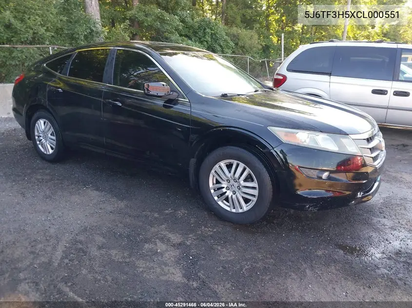 2012 Honda Crosstour 2.4 Ex-L VIN: 5J6TF3H5XCL000551 Lot: 45291466