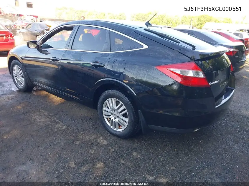 2012 Honda Crosstour 2.4 Ex-L VIN: 5J6TF3H5XCL000551 Lot: 45291466