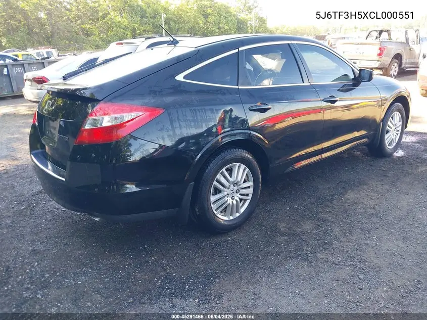 2012 Honda Crosstour 2.4 Ex-L VIN: 5J6TF3H5XCL000551 Lot: 45291466