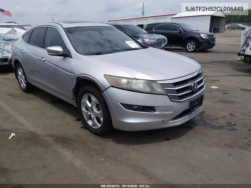 2012 Honda Crosstour Ex-L VIN: 5J6TF2H52CL006449 Lot: 45340723