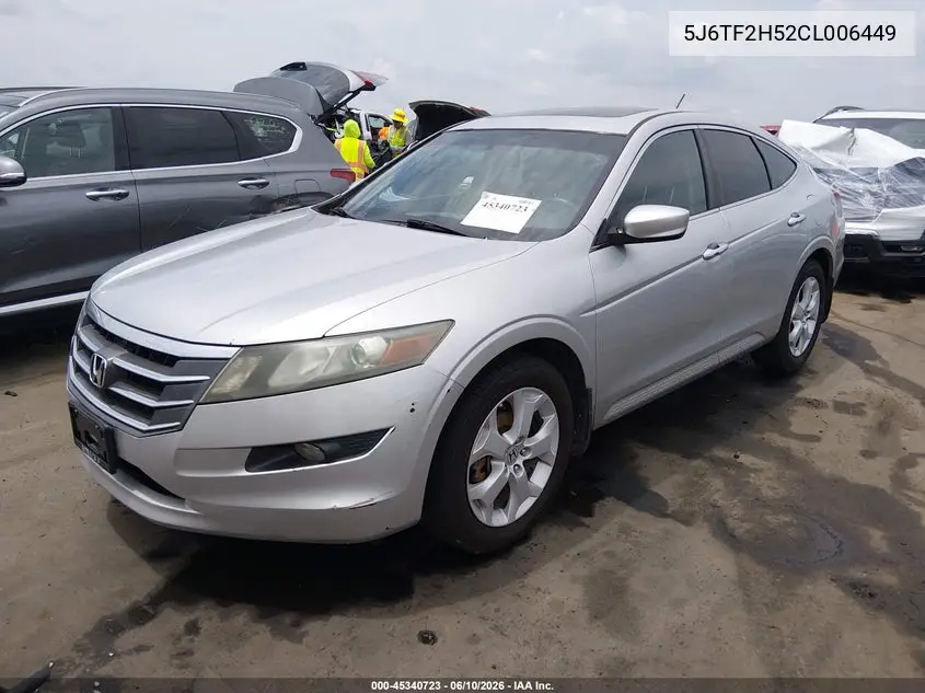 2012 Honda Crosstour Ex-L VIN: 5J6TF2H52CL006449 Lot: 45340723