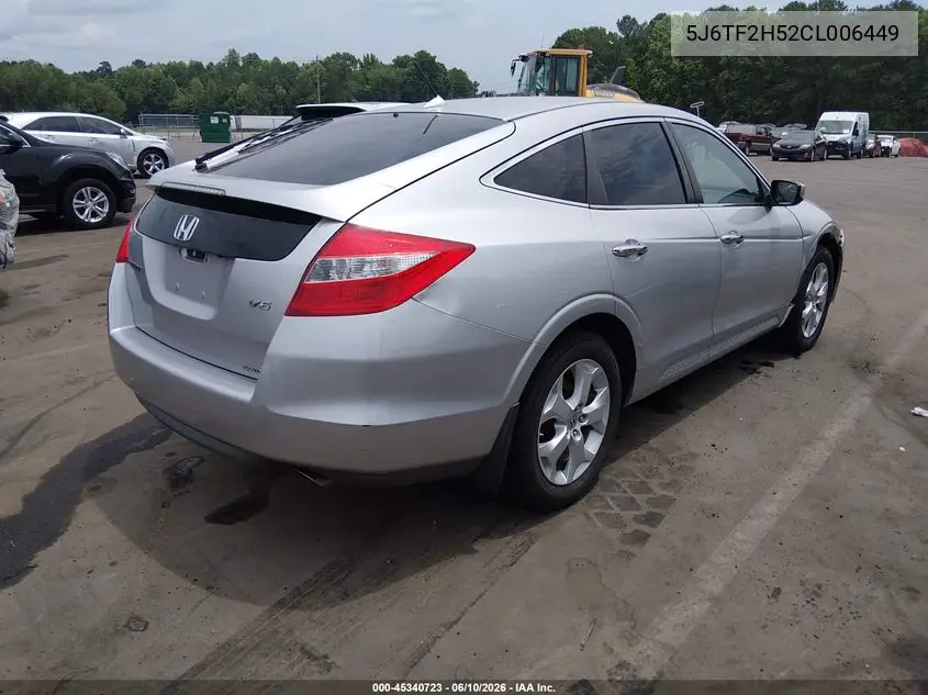 2012 Honda Crosstour Ex-L VIN: 5J6TF2H52CL006449 Lot: 45340723