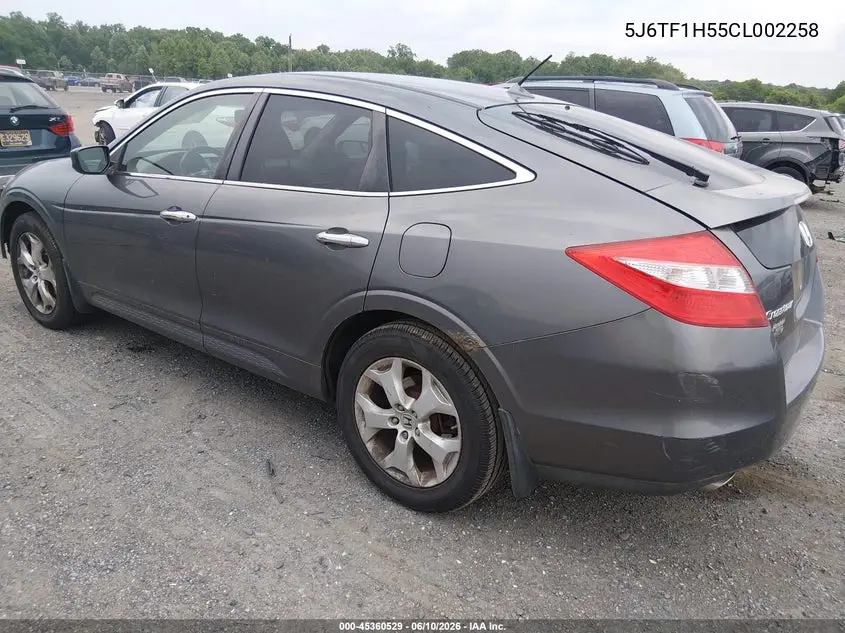 2012 Honda Crosstour Ex-L VIN: 5J6TF1H55CL002258 Lot: 45360529