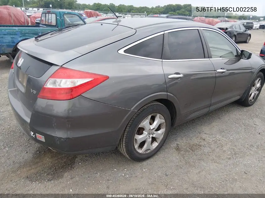 2012 Honda Crosstour Ex-L VIN: 5J6TF1H55CL002258 Lot: 45360529