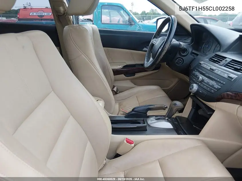 2012 Honda Crosstour Ex-L VIN: 5J6TF1H55CL002258 Lot: 45360529