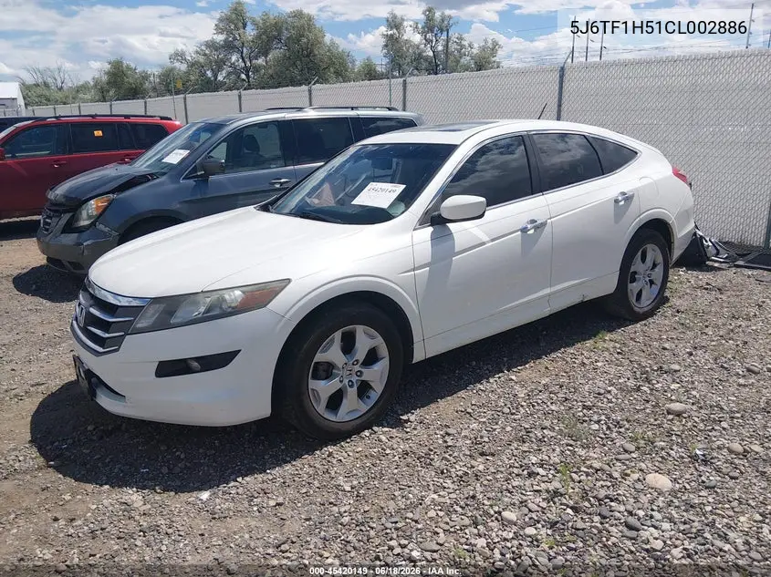 2012 Honda Crosstour Ex-L VIN: 5J6TF1H51CL002886 Lot: 45420149