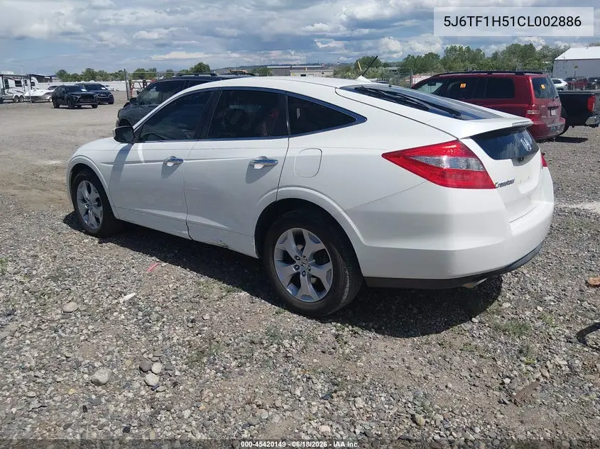 2012 Honda Crosstour Ex-L VIN: 5J6TF1H51CL002886 Lot: 45420149