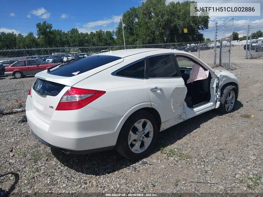 2012 Honda Crosstour Ex-L VIN: 5J6TF1H51CL002886 Lot: 45420149