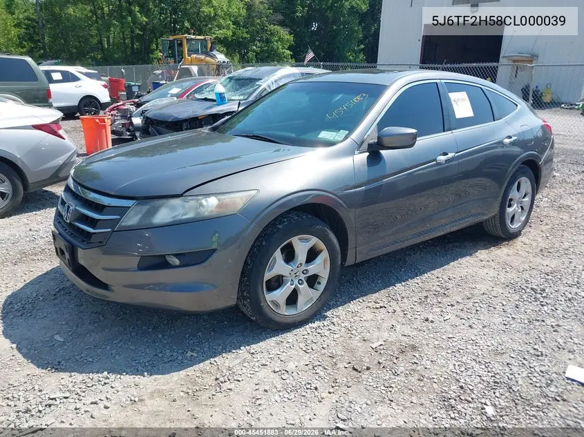 2012 Honda Crosstour Ex-L VIN: 5J6TF2H58CL000039 Lot: 45451883