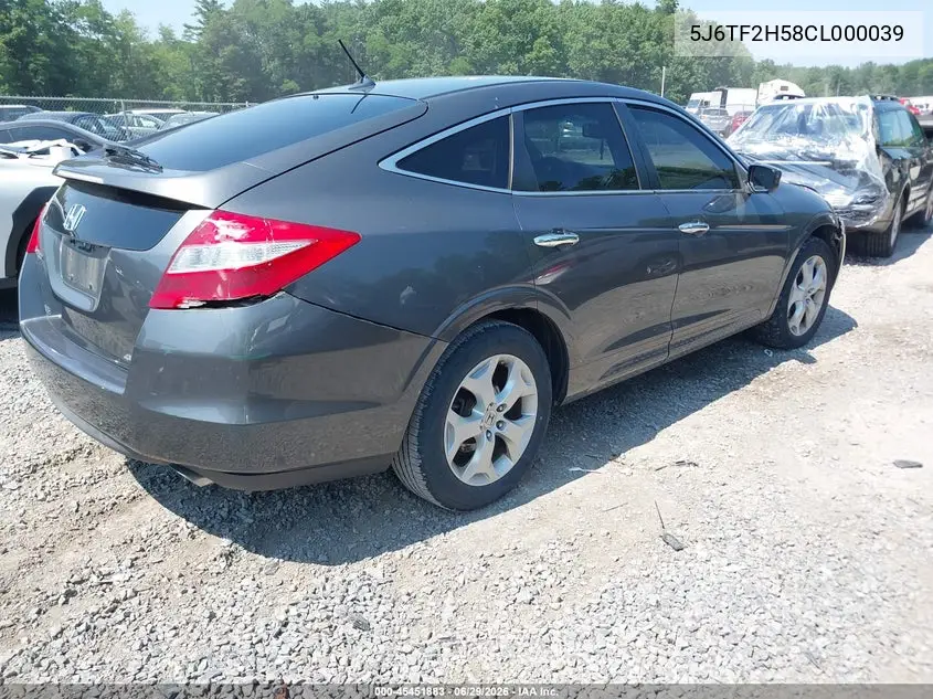 2012 Honda Crosstour Ex-L VIN: 5J6TF2H58CL000039 Lot: 45451883