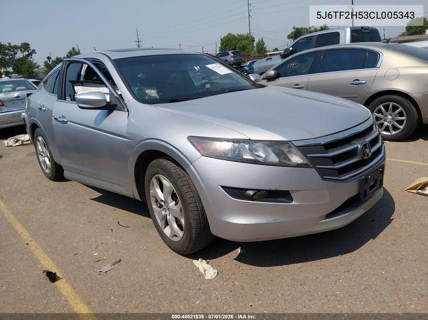 2012 Honda Crosstour Ex-L VIN: 5J6TF2H53CL005343 Lot: 45521536